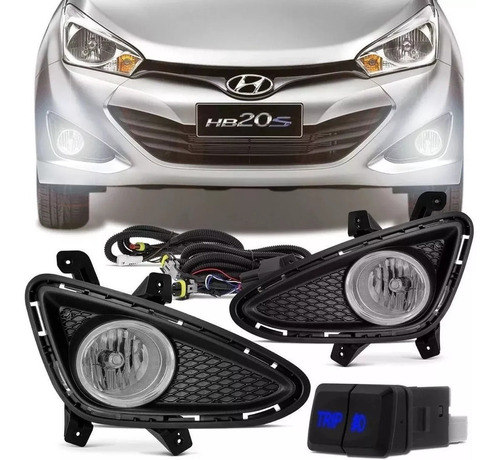 Kit Farol De Milha Hb20 2012 2013 2014 2015 Bt Trip Full 