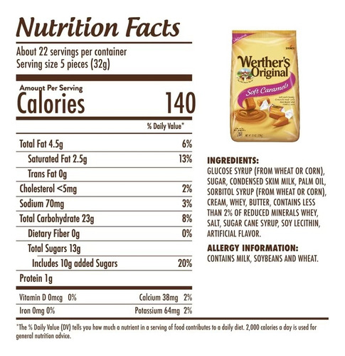 Werther's Original Soft Caramel Dulces Americanos 709g