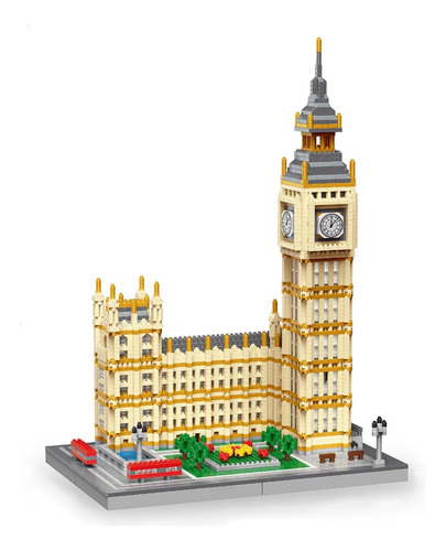 Alltogetho Edificio Famoso Big Ben Micro Mini Bloques De Con