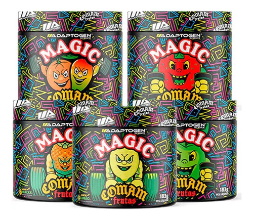 Pré Treino Magic Comam Frutas 183g Adaptogen Morango