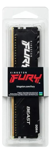 Memoria Ddr4 8gb Kingston Fury Beast 3200mhz Kf432c16bb/8
