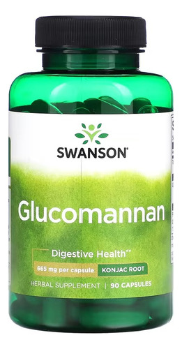 Swanson Glucomanano 665mg Salud Digestiva 90caps Sabor Sin Sabor