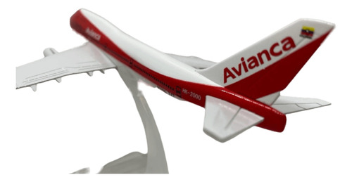 Avión Avianca A Escala 1:400 B747 De 15cms Metalico Base