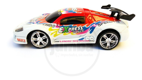 Auto A Control Remoto Drift Ready Blanco Azul 1:24