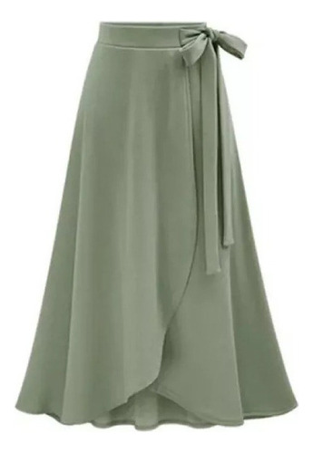 Falda Ladys Mujer Cintura Alta Diseño De Vendaje De Línea A