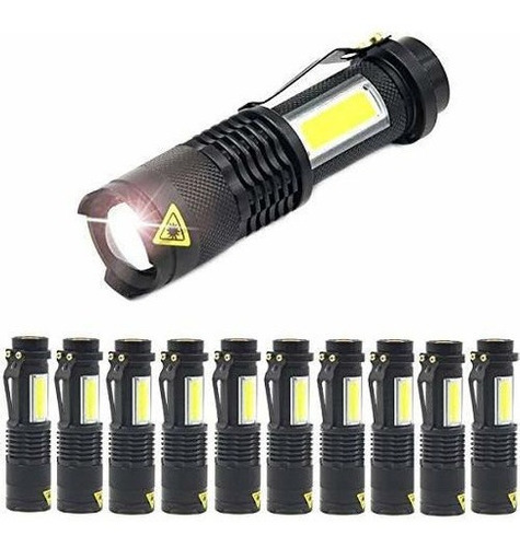 Modoao Paquete De 10 Led Cob Linternas Impermeable Lapiceros