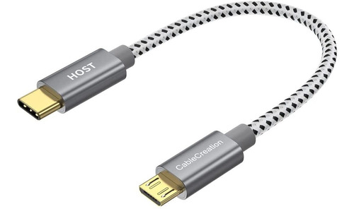 Cable Usb-c A Micro Usb Otg Cablecreation De 20cm 480 Mbps