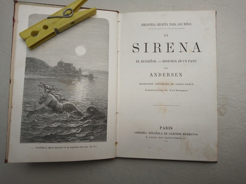 Antiguo Libro La Sirena - Andersen - 1879 (Usado)
