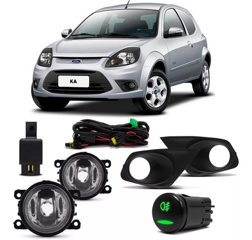 Kit Farol Milha Auxiliar Neblina Ford Ka 2012 A 2014 C Grade