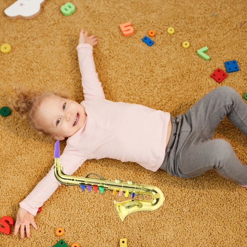 Imagen 10 de 10 de Saxofón Juguete 8 Teclas Musical Simulación Práctica Niños