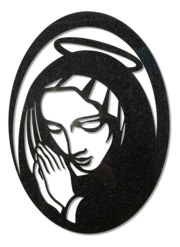 Virgen María - Efecto Estatua De Mármol Negro