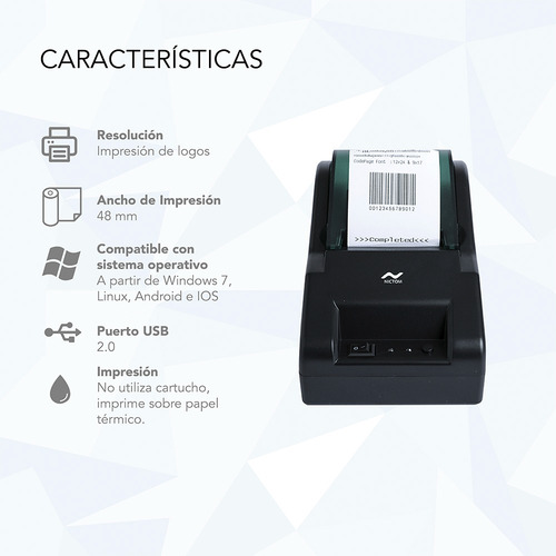 Impresora Termica Nictom It02 58mm Comandera Tickets Usb