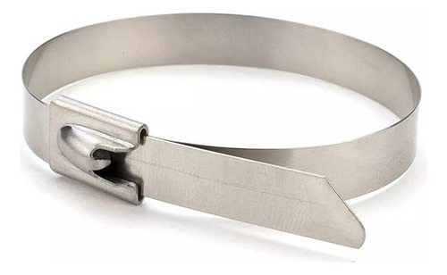 Kit 10x Abraçadeiras Lacre Cabo Aço Inox 5mmx450mm