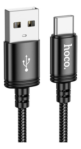 Cable Usb-a A Usb-c 60w 3 Metros Hoco X91 Black Diginet Color Negro
