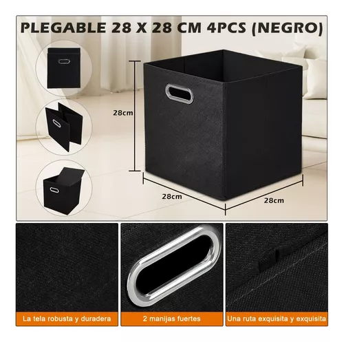 Caja de almacenaje de tela no tejida 28 x 28 cm - Pack de 2