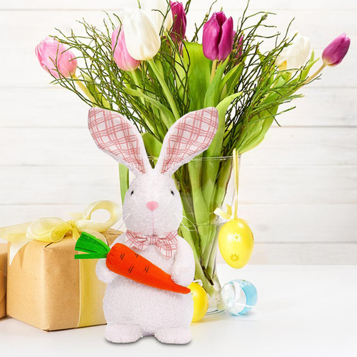Muñeco De De Pascua, Animal De Sosteniendo Zanahoria