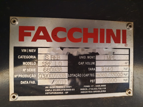 Imagem 11 de 11 de Carreta Saider Facchini 3 Eixos 2019 C/ Pneus 30 Palets