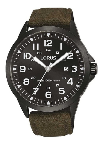 Reloj De Hombre Lorus Rh929gx9 Malla Tela 100m 44mm Quartz