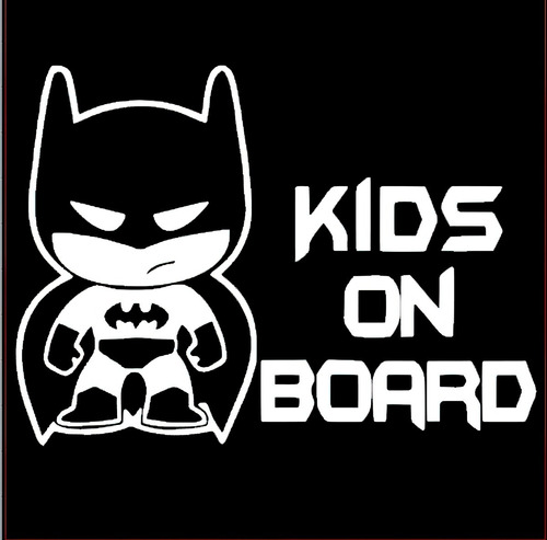 Stickers Vinil Calca Bebe A Bordo Batman Auto Moto 