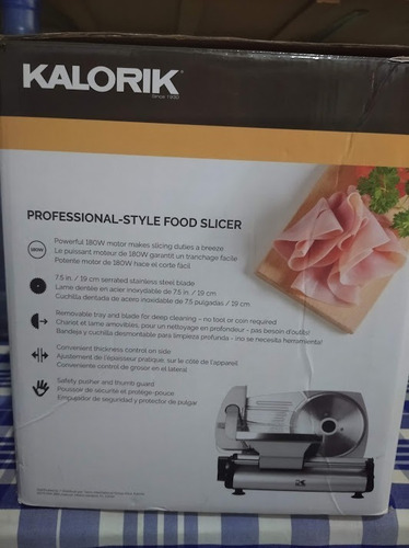 Excelente Rebanadora Charcutera Kalorik 180 W