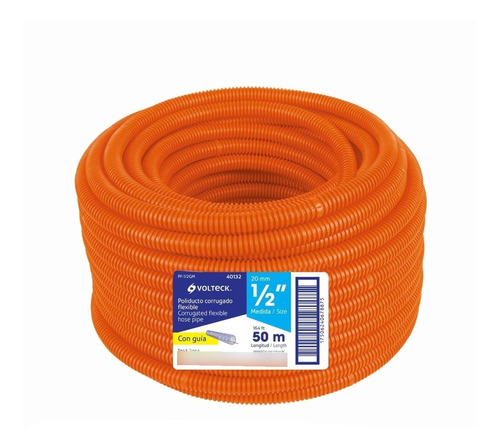 Poliducto 1/2´´ Corrugado Flex Con Guía Rollo 50 M + Envio