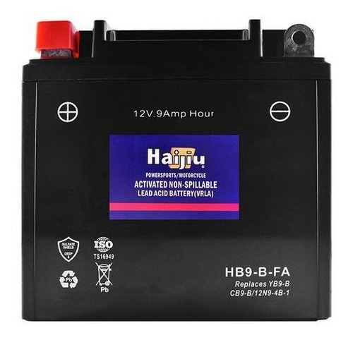 Bateria Moto Gel Sellada Hb9-b-fa Yb9-b / 12n9-4b-1 Haijiu