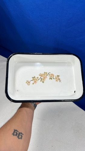 Fuente Bandeja Para Horno Enlozada Capea Blanco (Usado)