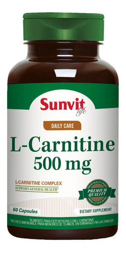 L-carnitina 500 Mg - 60 Caps