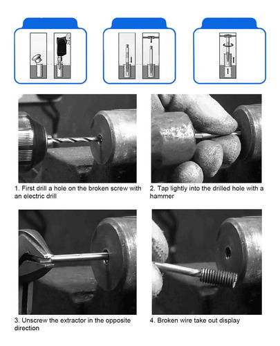 Juego De Extractores De Metal Con Cabeza Rota Screw Tap Twis
