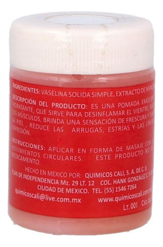  Pomada Manzana Roja Tarro Con 50 G