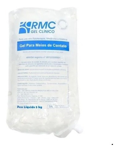 Gel Clínico Para Meios De Contato Bag 5kg - Rmc