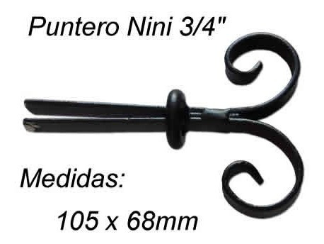 Imagen 10 de 10 de Kit Barral Cortina 3/4(19mm) X 3m Sop Lans Hierro Forjado