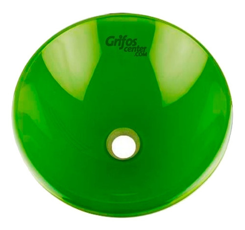 Lavamanos De Vidrio 38 Cm Doble Capa Verde