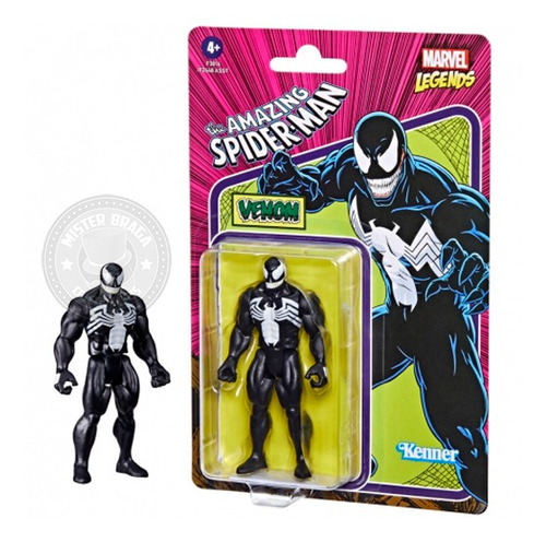Figura De Ação Marvel Legends Retrô Venom 9,5 Cm Hasbro