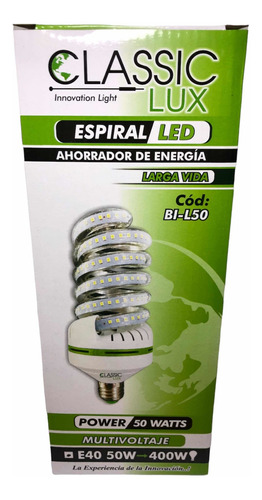 Bombillo Led Espiral 50w Multivoltaje