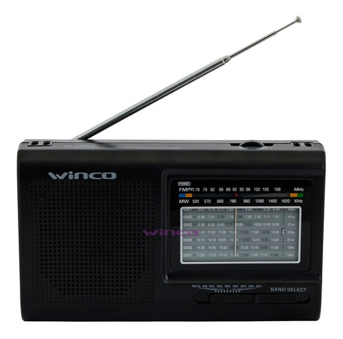 Radio Winco W2005 Portátil Pilas O Enchufada Am Fm 9 Bandas