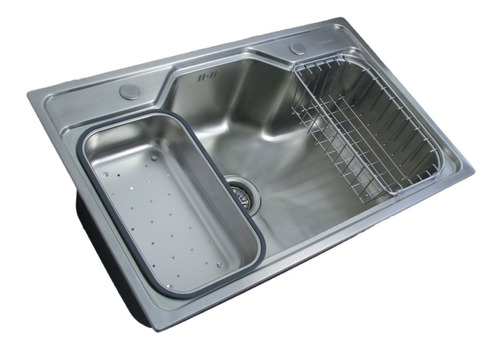 Bacha De Cocina En Acero Inoxidable 80 X 50 X 24cm Combo