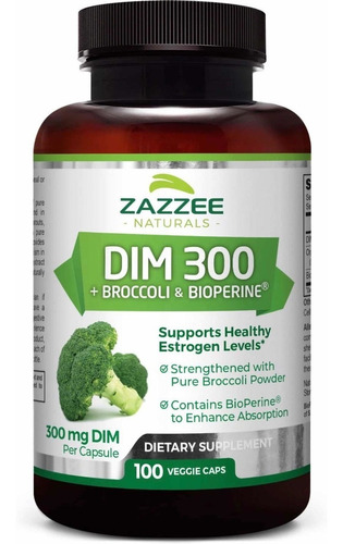 Suplemento Dim 300mg Con Bioperine (100 Cápsulas) Hecho E.u.