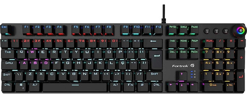 Teclado Mecanico Fortrek Rgb Gpro K7 Rainbow Black