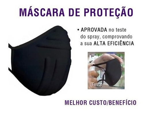 Kit 2 Unid - Máscara Reutilizável Proteção Lavável Anatômica