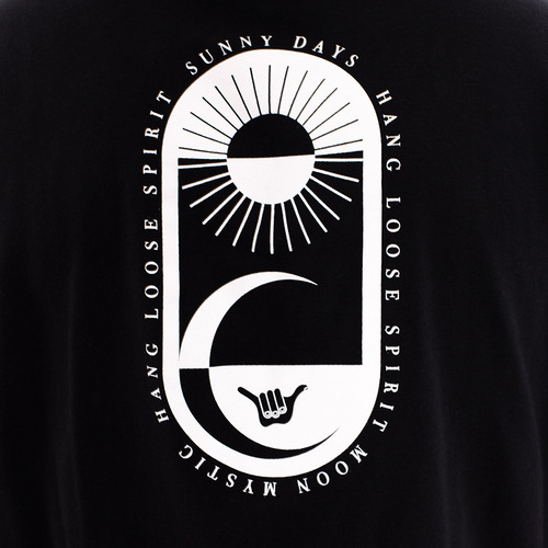 Imagen 6 de 8 de Polera De Hombre Hang Loose Spirits Sun & Moon Negro