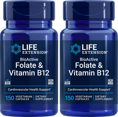 Life Extension Folato Bioactivo Y Vitamina B12 150 Cápsulas