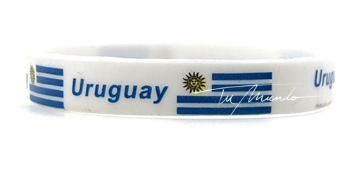 Pulsera Uruguay 6cm De Diámetro Cotillón Mundial Futbol