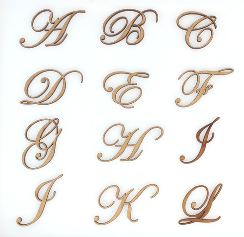 Letras Mdf Fonte Eduardian Script 60 Cm 2 Letras  