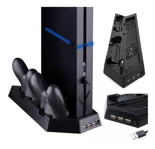 Soporte Base Vertical, Cooler Y Cargador Para Ps4 Fat