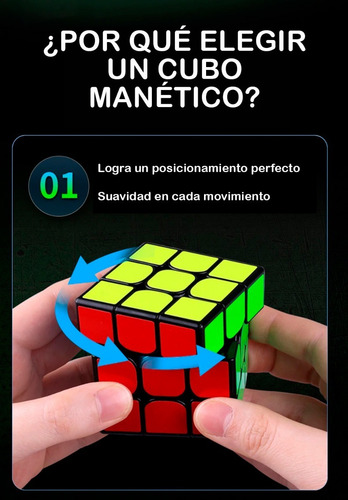 Cubo Rubik 3x3 Qiyi Ms Magnético Stickerless 3x3x3 + Estuche
