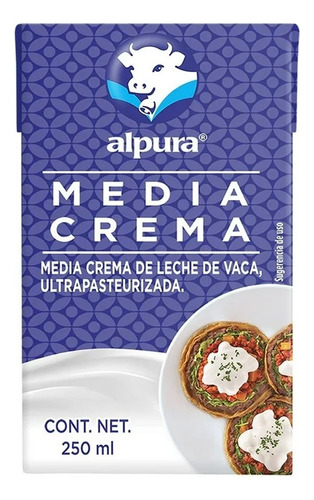 Media Crema Alpura 10 Piezas De 250 Ml C/u