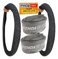 Comprar Par Pneu Flame Paco Aro 26x2.125 Balão + 2 Câmaras Kenda