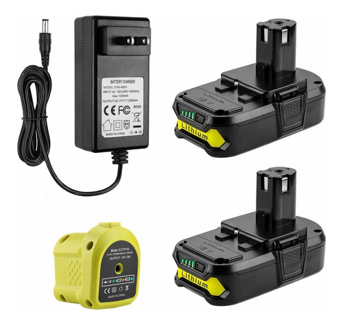 Aytxtg 2 Pack 3.0ah Batería De Repuesto P102 Litio Ryobi 18v