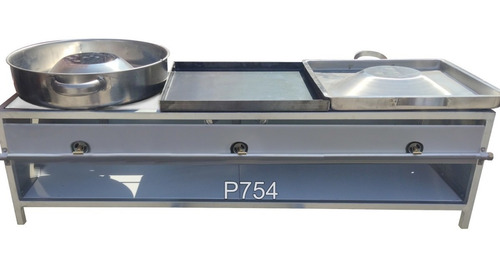 Estufa Industrial De Mesa Con Choricera Plancha Y Comal P754